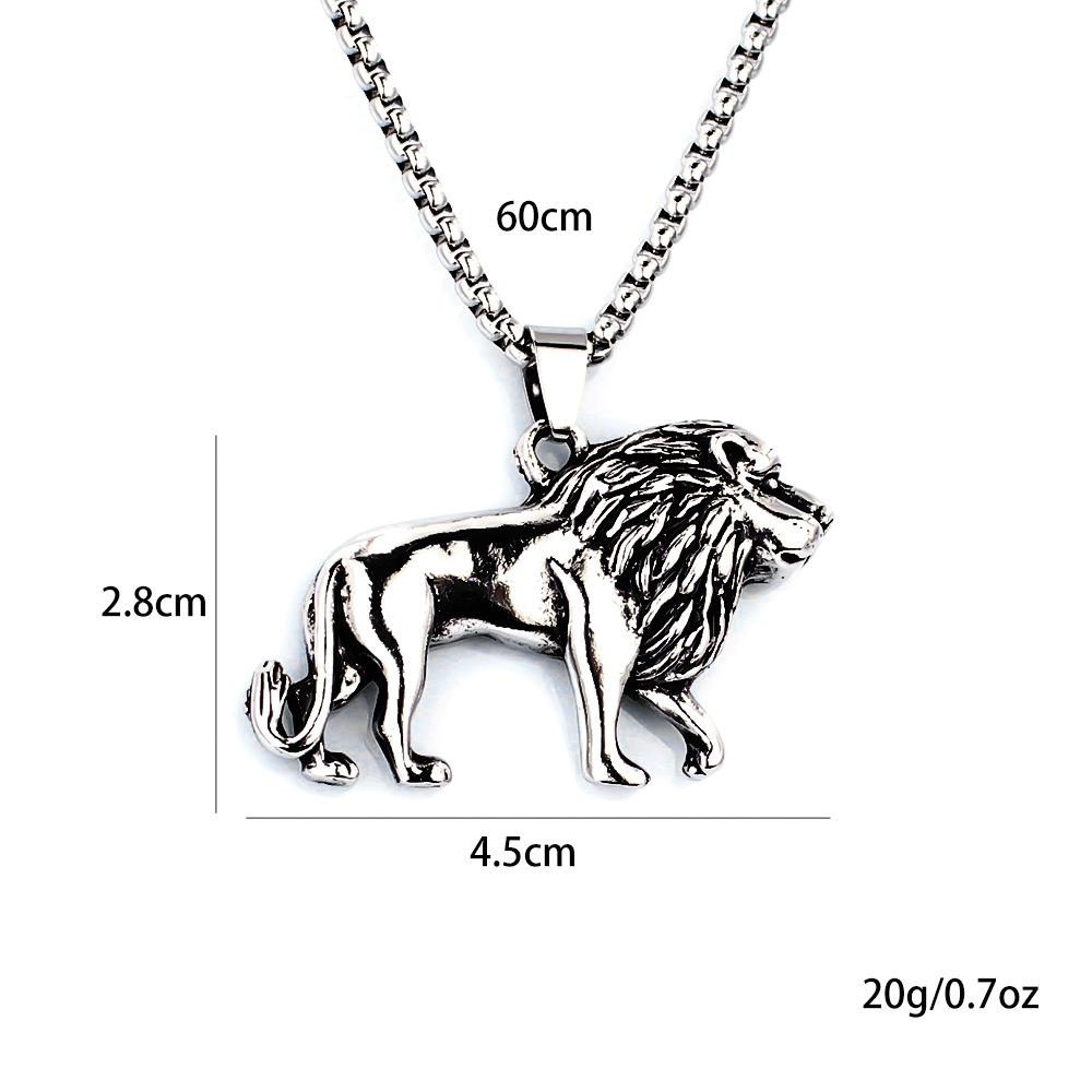 Necklace Exaggerated Lion Hip Hop Trend Street Dance Fashion Pendant for Men and Women