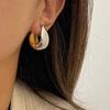 Fashion, Simple And Cold Style, Metal Gold And Silver Color Matching Ear Buckles, Earrings, Niche Creative Trend Earrings, Women