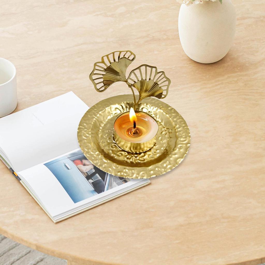 Candle Holder Metal Candlestick Gifts Stand Table Centerpiece Ornament for Dining Room