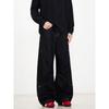 Kisko American Retro Deconstructed Design Washed Casual Black Jeans Unisex Niche Loose Straight-Leg Pants