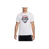 Nike Usab Letter Pattern Printed Crew Neck Short Sleeve T-Shirt Men Tops White FQ3634-100