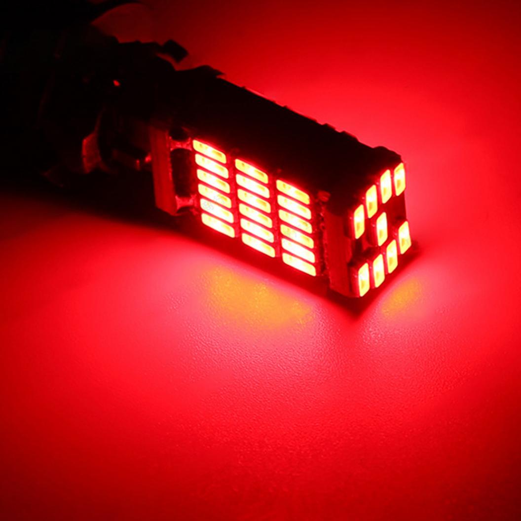 

2шт T15 4014 45SMD Canbus светодиодный автомобильный тормозной сигнал заднего хода противотуманный фонарь с лампой красный