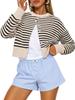 Cropped Cardigan Sweaters for Women Fall Fashion Clothes 2026 Lightweight Knit Button-Down, Versatile Layering Piece for Fall, Spring & Office Wear