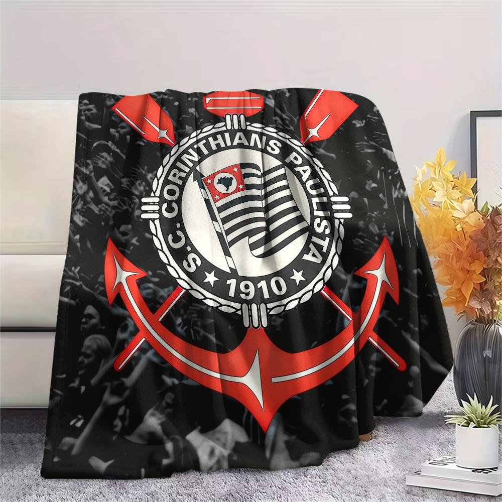 Corinthians Football Club,pattern Flannel Blanket, High quality Comfortable for All Seasons, Home Decor, Warmth and Comfort, Perfect for Gifts.