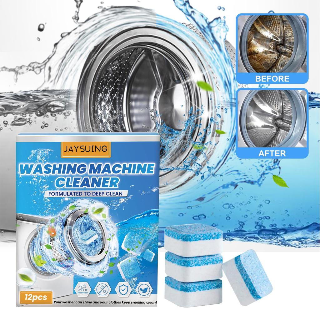 Jaysuing Washing Machine Cleaning Tablets Drum Type Boiler Household Washing Machine Tank Cleaning Cleaning Odor and Dirt