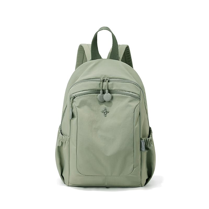 Leichter Nylon-Rucksack mit Reißverschlusstasche vorne Seitentaschen Verstellbare Träger Lässiger Tagesrucksack für Damen für den täglichen Gebrauch und Reisen
