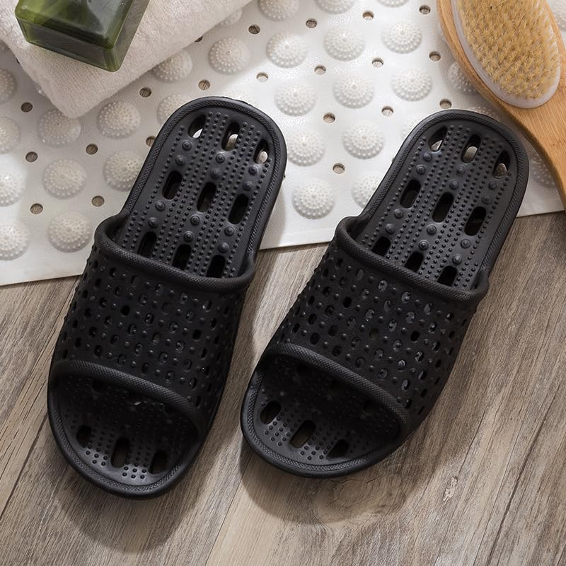 YoveGxlthrea Patio Perforated Bath Lightweight and Size Sandals, Non-Slip, Lightweight, Quick-Drying, Sole, Antibacterial, Slippers, Unisex, Soft,
