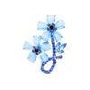 Floral Enamel Brooch with Crystal Accents Fashion Accessory for Clothing Bags and Hats Elegant Design Durable Metal Base