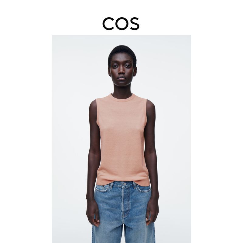 

Cos Women clothes Standard Edition Type Wool Blend Vest 2025 Spring New 1267091001 Mist Powder 155/80A((XS))