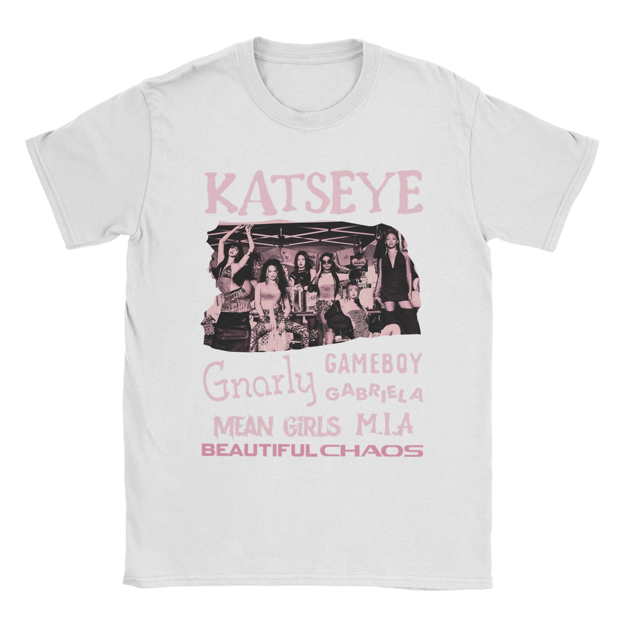 

Casual Katseye Kpop Girl Group T-Shirt Men Crew Neck Cotton T Shirts Short Sleeve Tee Shirt Printed Clothing S