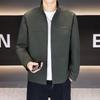 2025 Spring/Autumn Solid Stand-up Collar Casual Jacket for Men