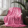 Coperta Rosa a Quadri Casa Esterno Pile Coperta per Camera da Letto Divano Campeggio Alta Qualità Scelta Regalo Elegante Confortevole Calda