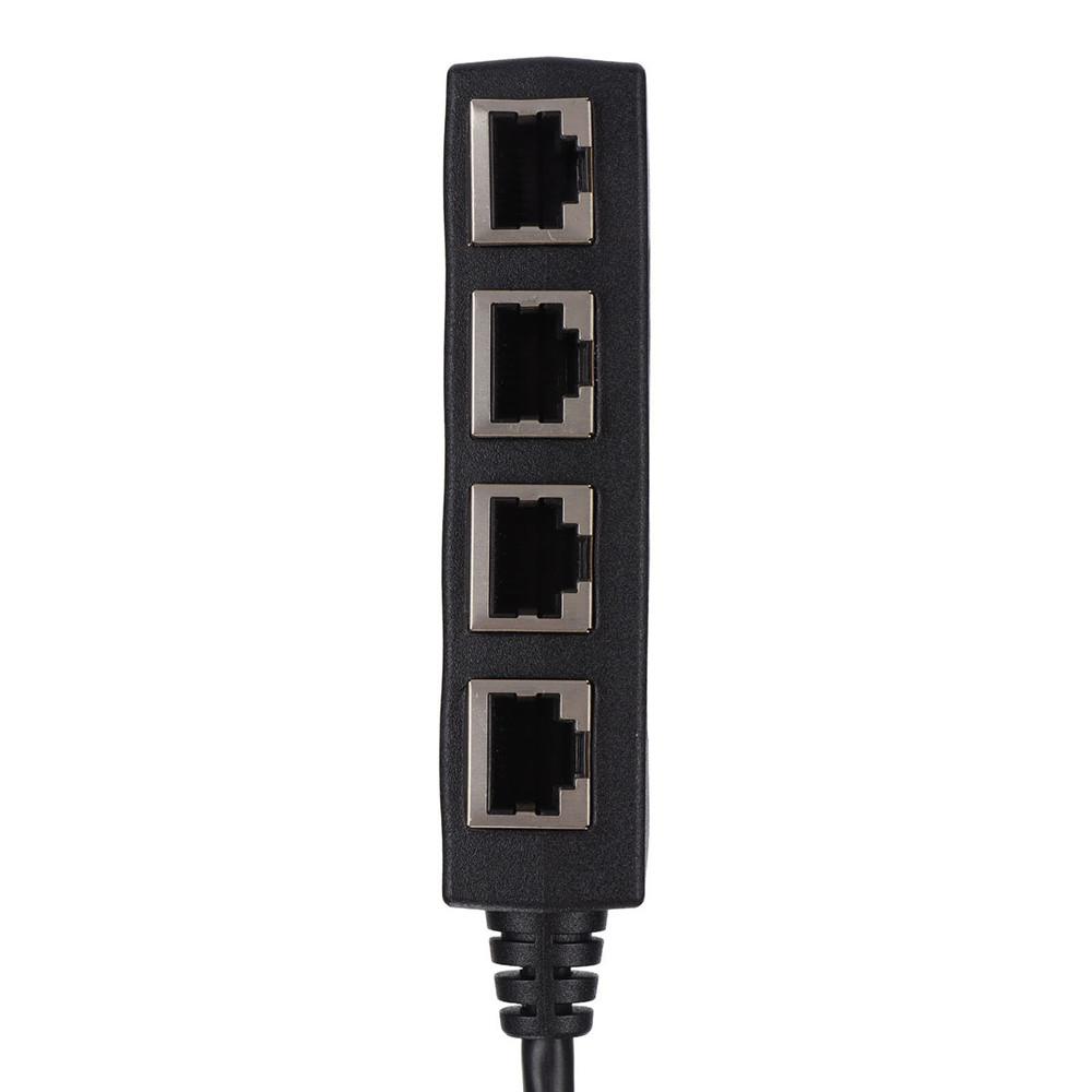 RJ45 Splitter Adapter 1 To 4 Ways Port LAN Ethernet Network Cable Connector Plug