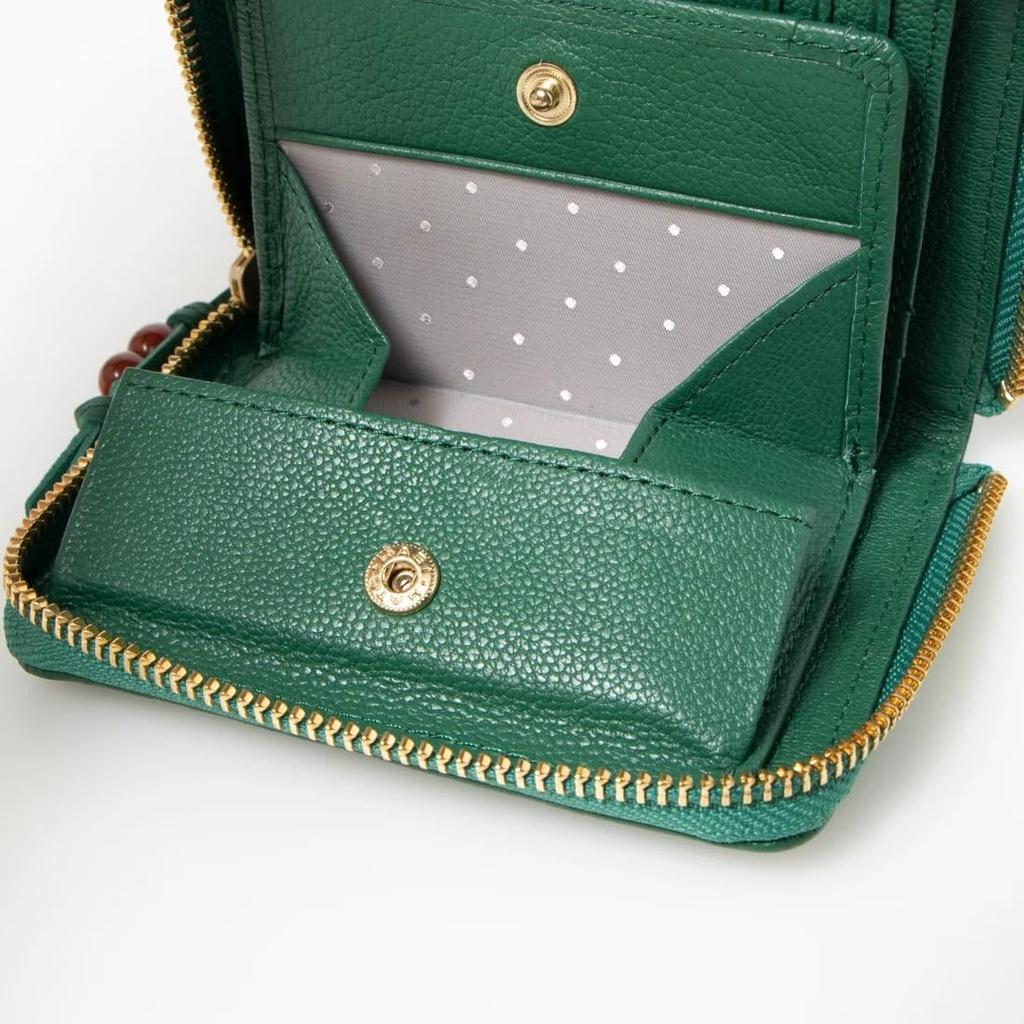Dot Embroidery Round Palm Fit Wallet