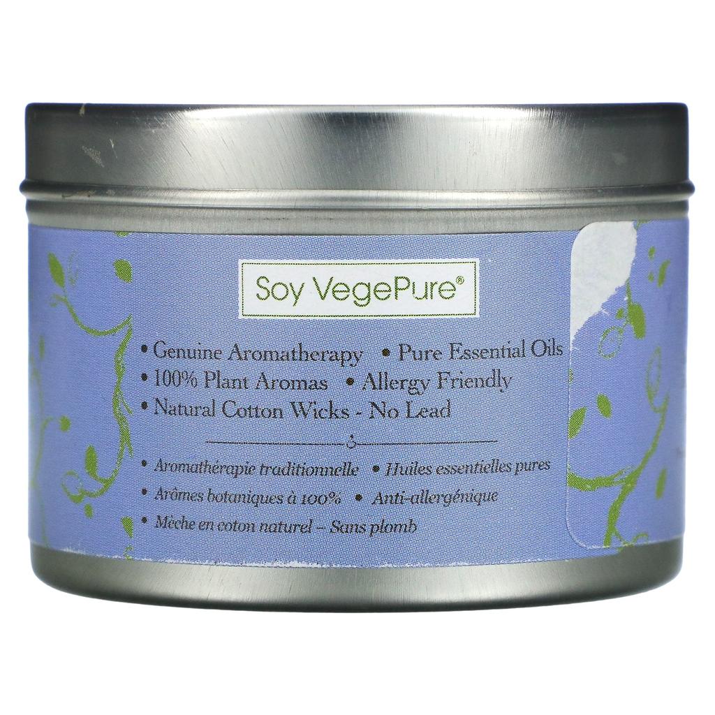 Soy Vegepure, Travel Tin Candle, Tranquility, Lavender, 79.38G(2.8Oz)