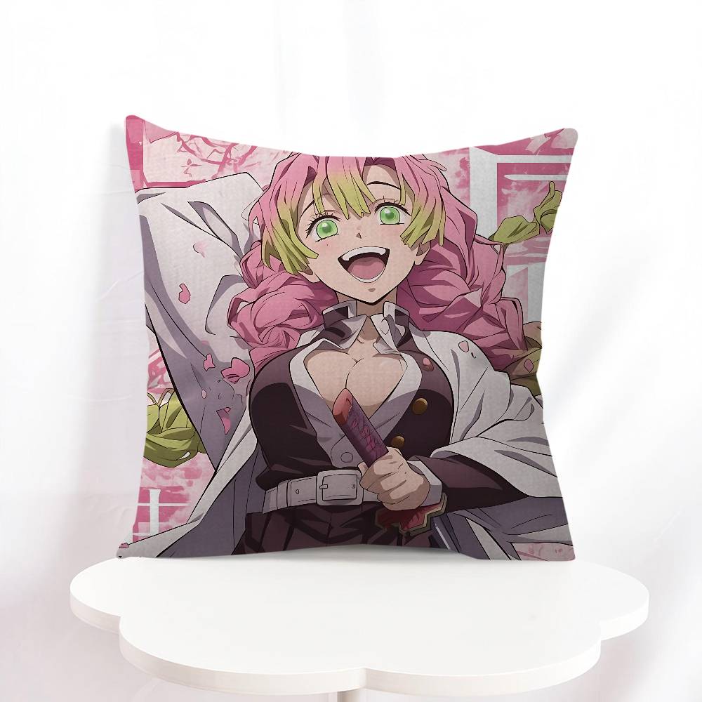 M-Mitsuri Kanroji Anime Kissenbezug Zoll Bauernhaus Dekor Zuhause Wurfkissenbezüge Für Couch Dekorationen