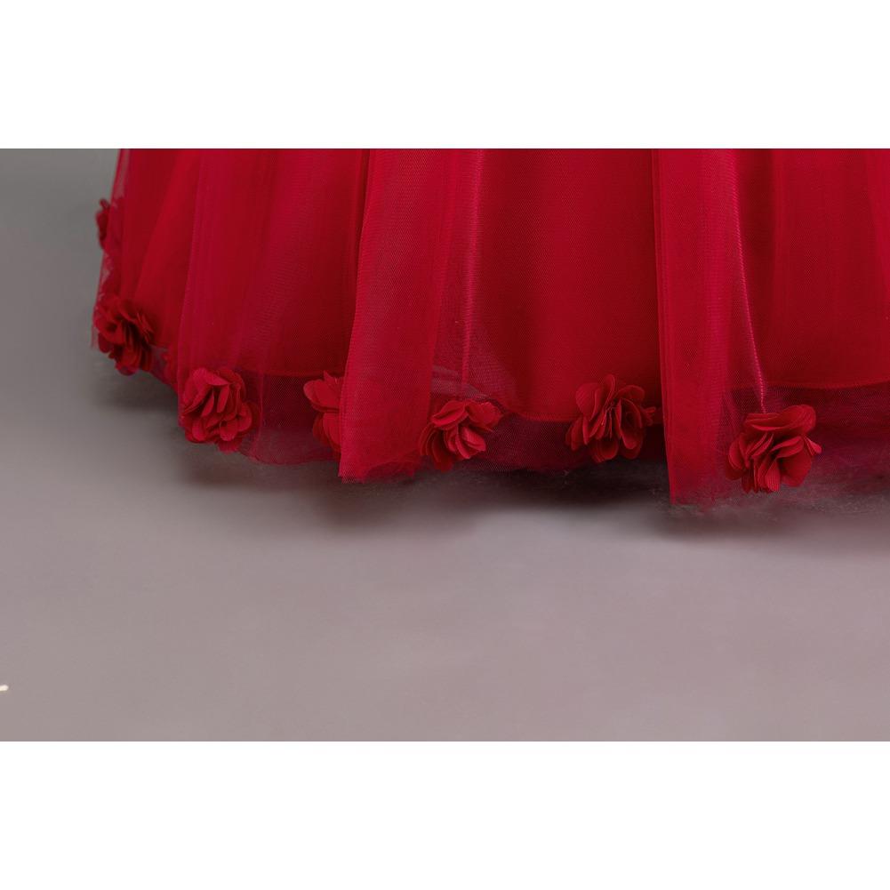 2026 Mädchenkleider Mittelgroße und Große Kinder Puffärmel Pailletten Hochzeit Blumenmädchen Klavieraufführung Prinzessinnenkleider Lang Lieblingskleid des Mädchens