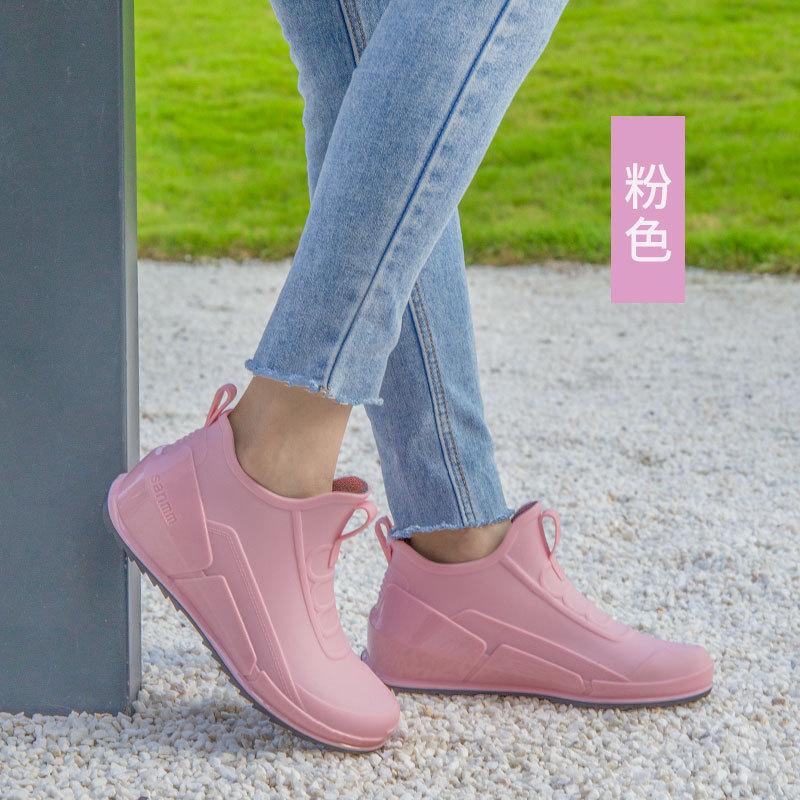 Water shoes low-top rain shoes women's tide short tube shallow mouth girls rain boots spring and autumn fishing rubber shoes