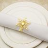 Serviette Ring Eco-friendly Anti-Fading Alloy Elegant Snowflake Serviette Holder Ring for Restaurant