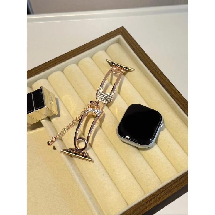 

New U-shaped bracelet link For Apple Watch band Series S10/8/7/6/3/4/5/9 40mm 41mm 42mm 44mm 45mm 46mm 38mm40mm41mm 42mmS10 розового золота