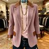 Women's Loose Fit Color Long Sleeve Button Up Athletic Jacket Outerwear