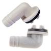Drain Hose Connector Elbow 15mm/0.59in with Rubber Ring No Leaking Easy to Install for Air Conditioner External Unit