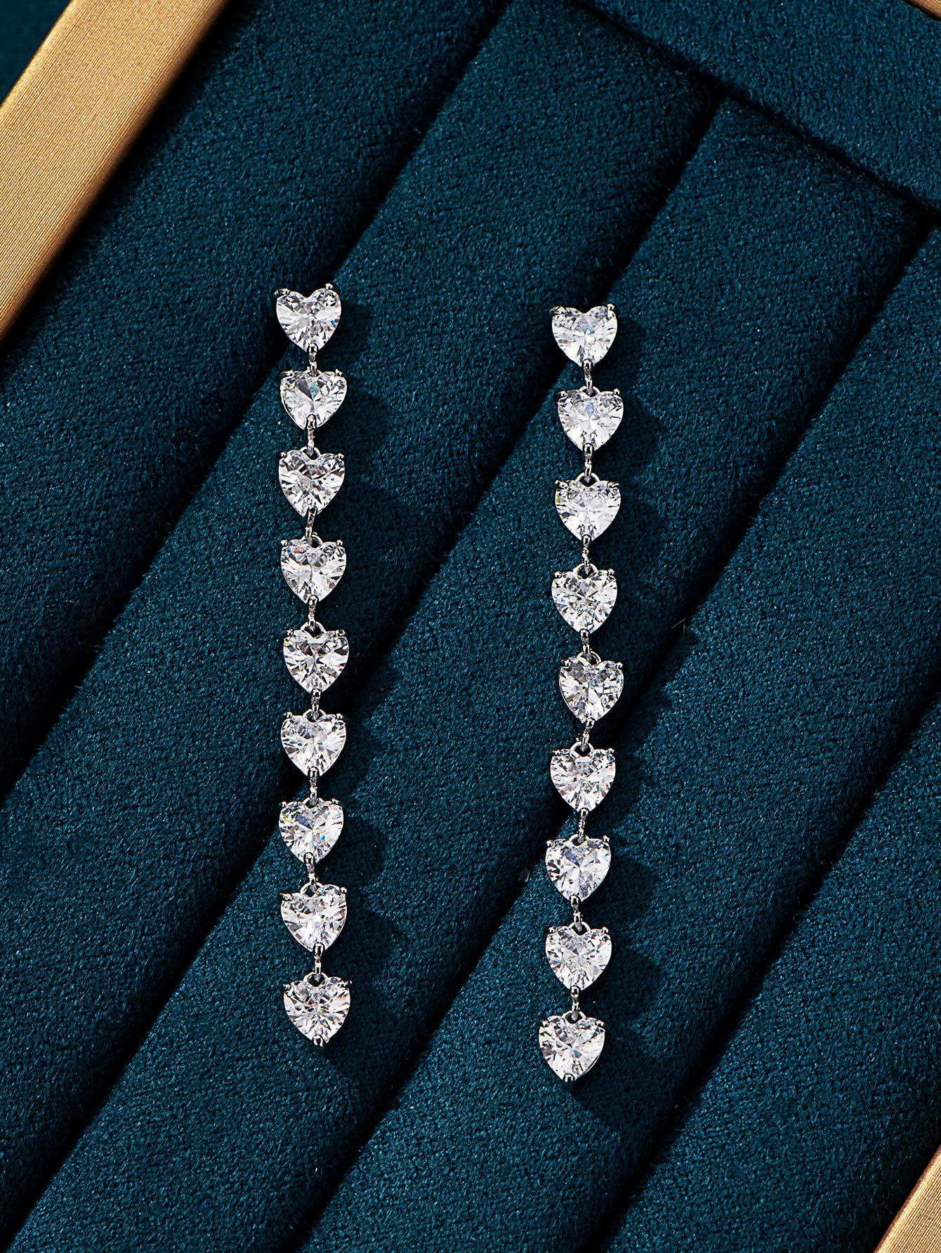 

Геометрические серьги-гвоздики Love, простые длинные серьги с бахромой, дизайн, ниша, мода, темперамент, элегантные, универсальные серьги для женщин