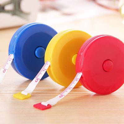 Tape Measure 60-Inch 1.5 Meter Round Plastic Soft Retractable Measuring Tape Random Color