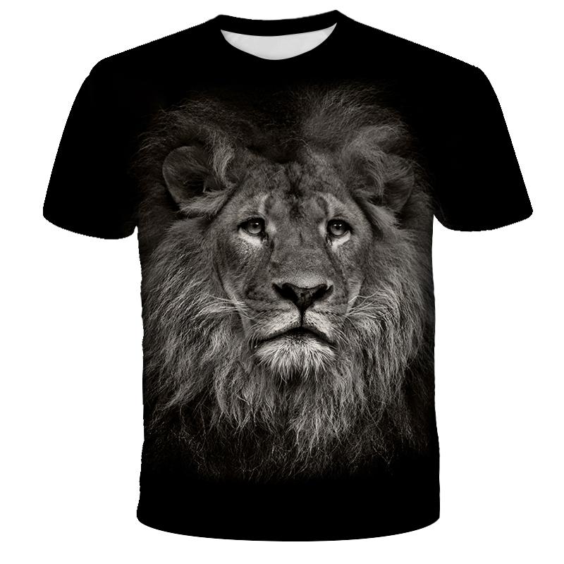 Animal Lion 3D Printed T-Shirt Streetwear Summer Unisex Fashion Harajuku Casual O-Neck Top