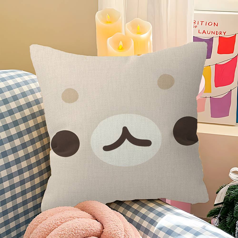Kawaii Cartoon Mamegoma CUTE Personalized Pillow Cover Kids Bedroom Wild Party Decor Pillowcase Kid Birthday Shower Gift