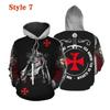 Felpa con cappuccio da uomo Knight Templar, stampata in 3D, da uomo e da donna, casual, con cappuccio, pullover, hip hop, harajuku, streetwear, top