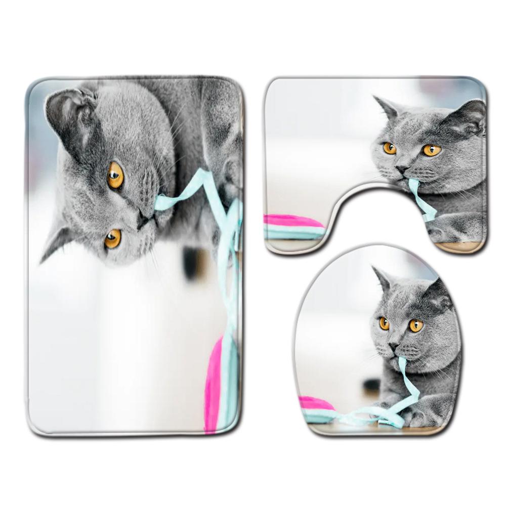 Zvířecí Toaleta Podložka na Podlahu Třídílná Koupelnová Třídílný Koberec Rohožka