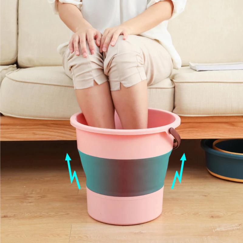 5/10L Přenosný skládací kbelík na mytí venkovní skládací umyvadlo silikonový kbelík na vodu kemping úspora místa kbelíky na mytí auta