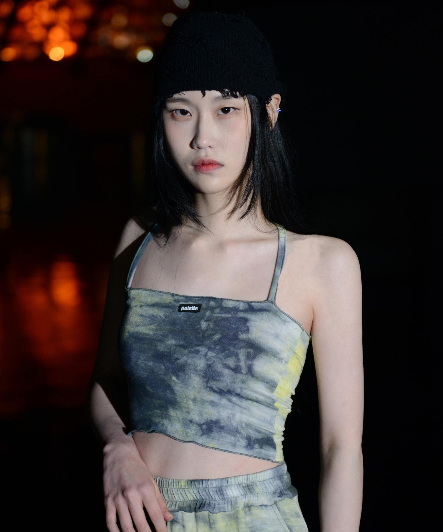 Palette Tie Dye Frill Tube Top (Green) Green/Ff
