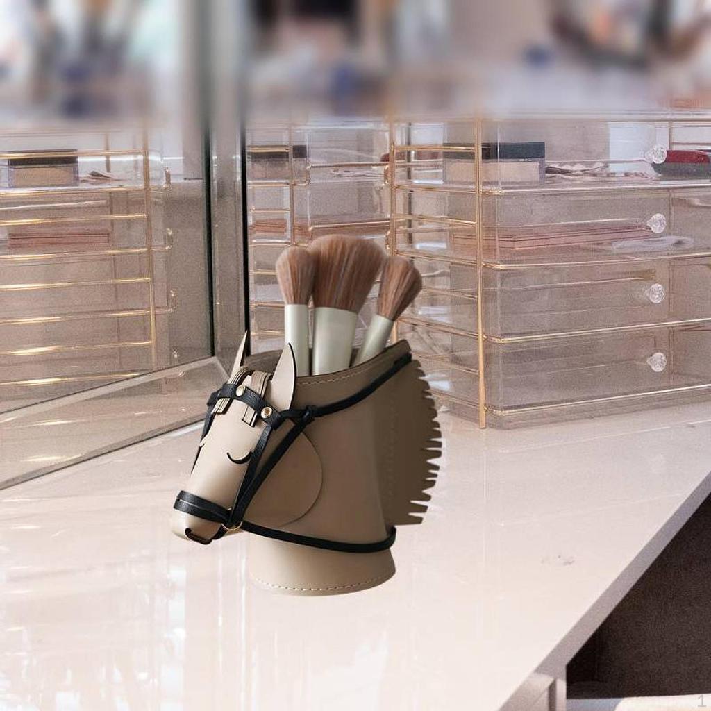 Horse Head Desktop Organizer Makeup Brush Holder Creative Storage Pen Remote Control
