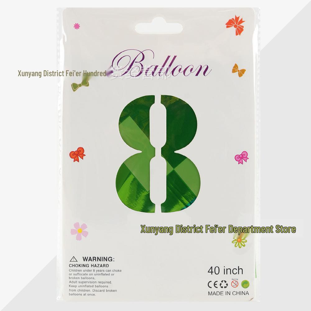 40" Green Plaid Aluminum Balloon for Military-Themed Baby Birthday Party Decorations