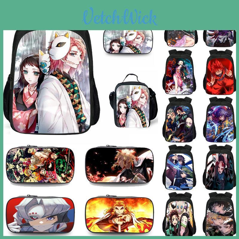 Large Capacity Demon Slayer Kimetsu No Yaiba Backpack With Durable Material And Stylish Design