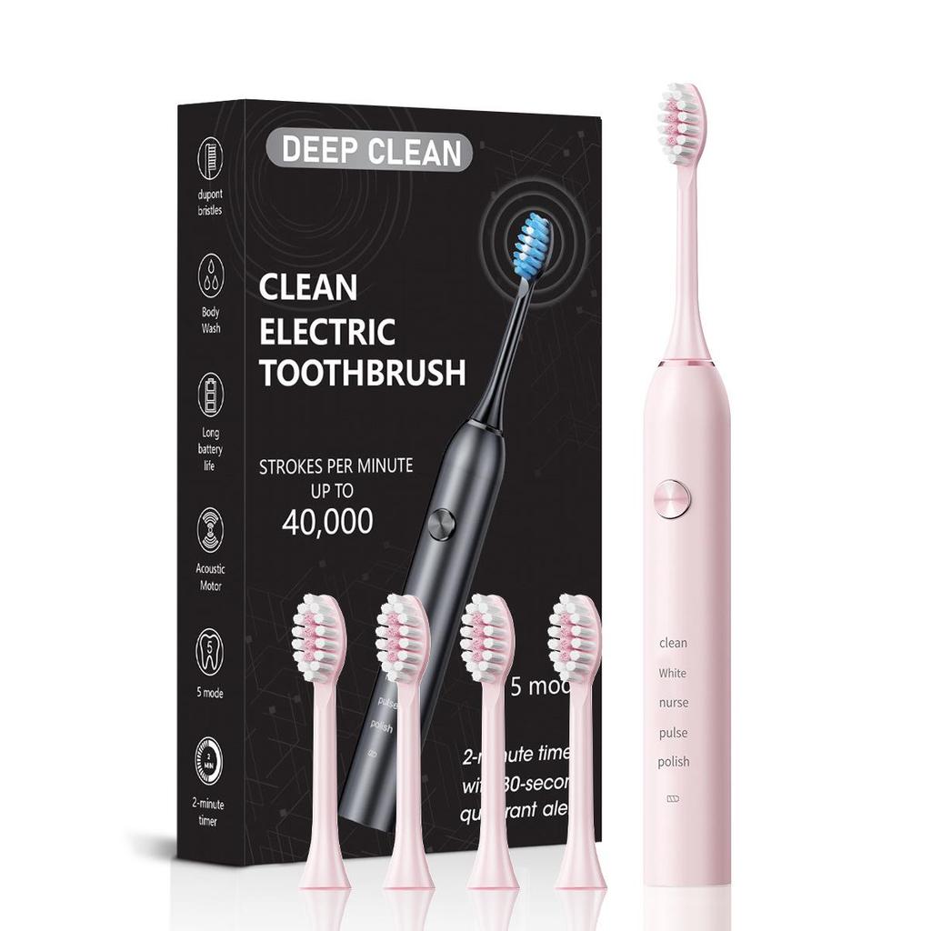 5-Speed Magnetic Levitation Electric Toothbrush with Soft Bristles for Adults, Home Use, Waterproof Design