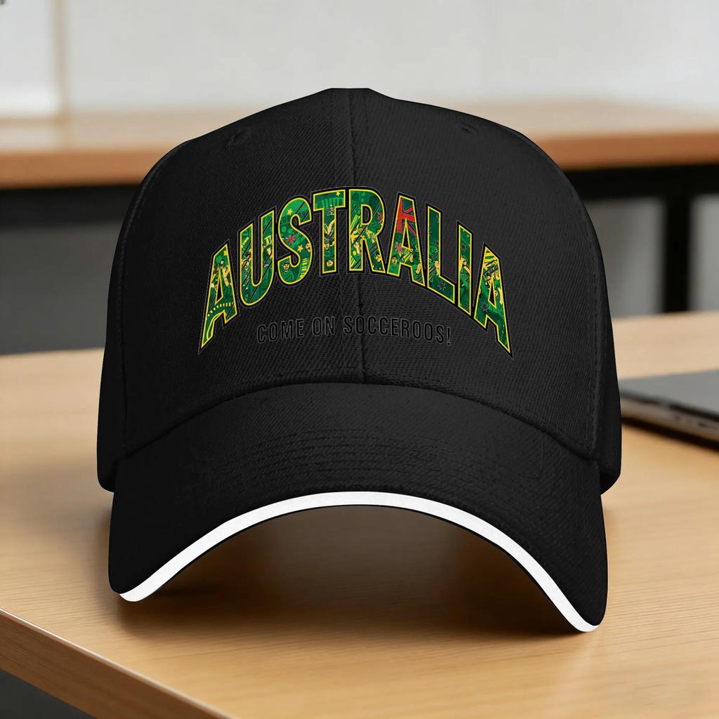 Australia Come On Socceroos Baseball Cap Y2k Cool Hip Hop Hats Spring Unisex Men Hiking Fishing Snapback Cap