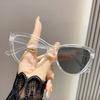 Light Sensitive Color Changing Anti Blue Light Flat Lens Black and White Frame Cat Eye Myopic Glasses Neutral Myopia Spectacles