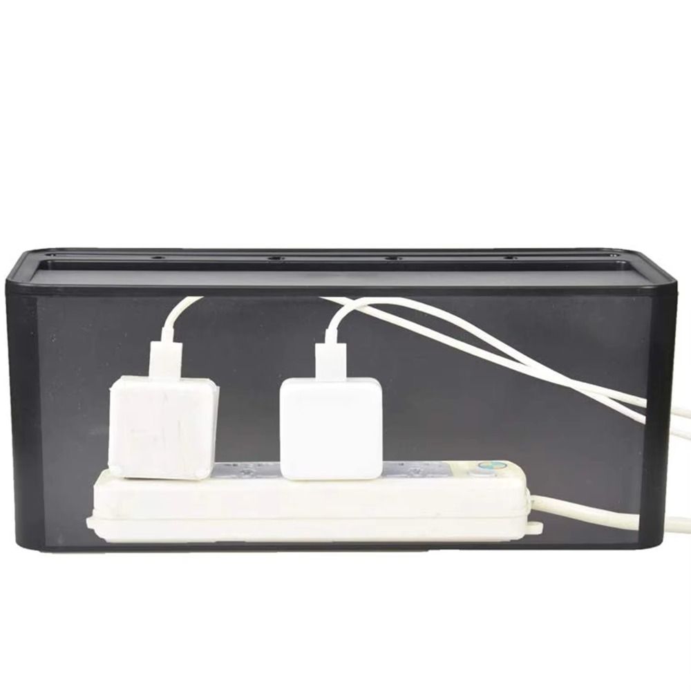 Storage Bin Desk Power Cable Box Plastic Power Wire Case Reusable Charger Socket Organizer  Charger