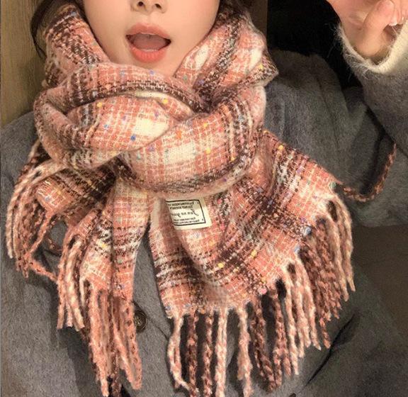 Korean Polka Dot Imitation Cashmere Scarf - 2024 Autumn/Winter Versatile Shawl & Neck Scarf for Women