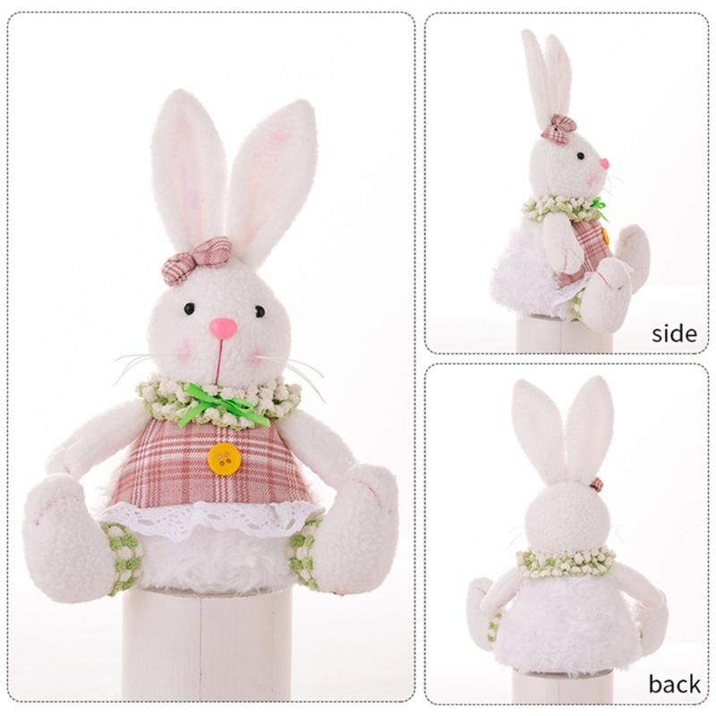 Beautiful Easter Rabbit Doll Decorative Easter Rabbit Toy Perfect for Holiday Decorationa and Window Display