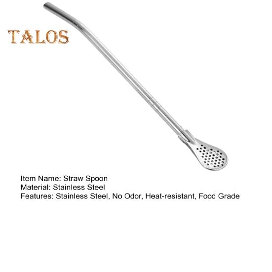 Straw Spoon 3 In 1 Stainless Steel Straw Spoon With Filter Detachable Head Food Grade Reusable Eco Friendly Stirrer Cocktails Loose Tea Iced Coffee