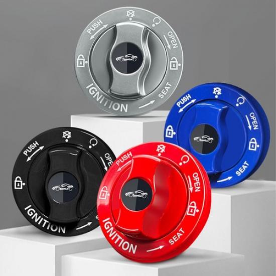 1Pc Metal Car Accessories Engine Start Stop Push Button Switch Cover Decoration