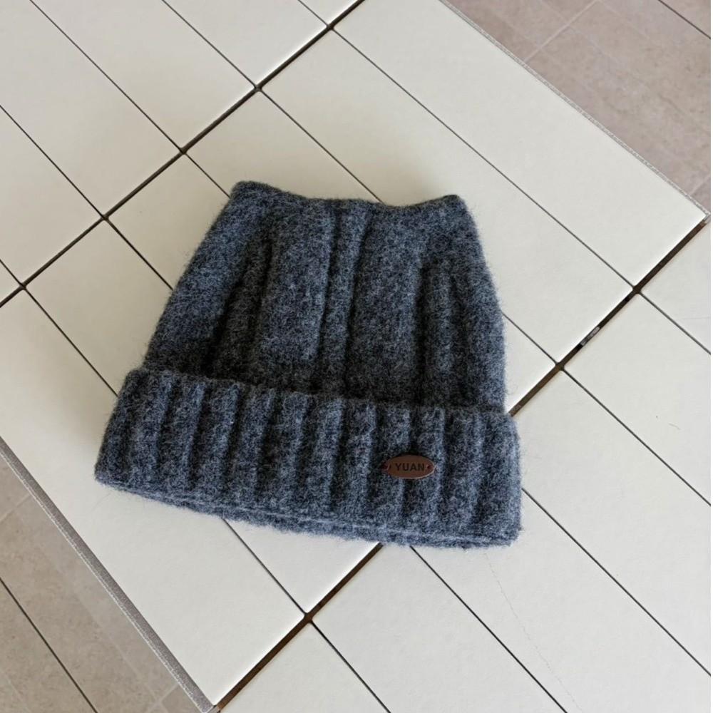 Cat Ear Ribbed Knitted Beanie Polyester Winter Warm Hat Soft Stretchy Beanie Hat Cold Weather