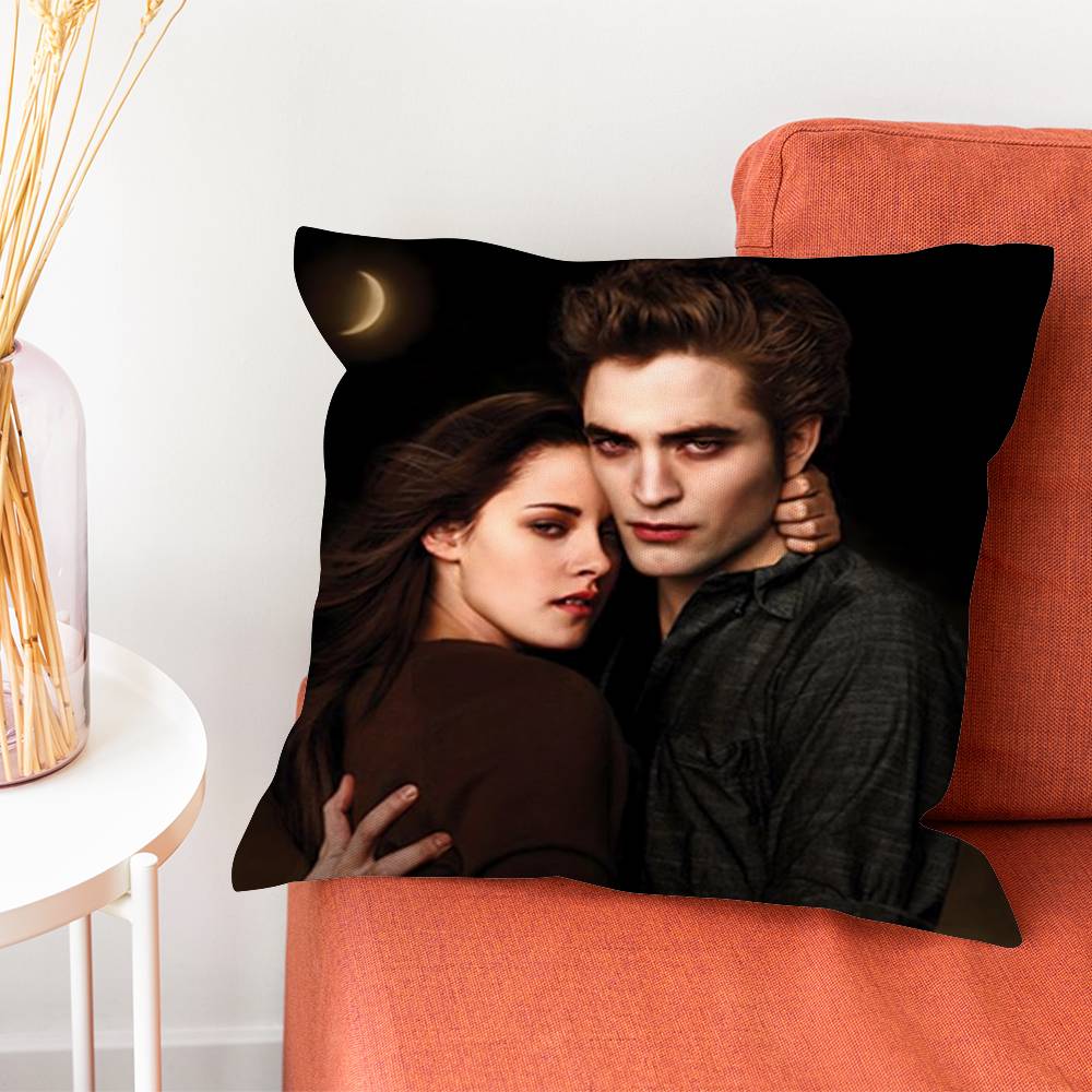 T-Twilight Saga Pillow Case Plush Fabric Soft Double-Sided Printed Sofa Warm Winter Home Gift Cushion Cover