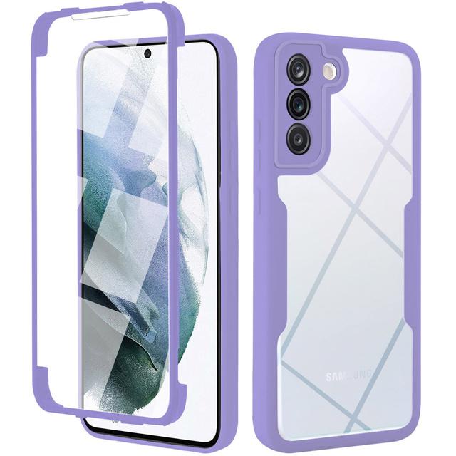 

Силиконовая 360 ° Двусторонняя пленка для Samsung Galaxy A51Case, защитная пленка для экрана, бампер, чехол Case & Screen Protector лавандовый