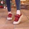 2025 Spring Women's Casual Shoes Sports Board Shoes New Retro Versatile Platform Muffin Shoes Non-slip White Shoes