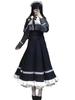 Gothic Dress High Long Innocent Dreamy Gothic Mori Size S [MODKOKU] Cape-style Set-up Women's Clothing, Jirai-kei (Dark/Gothic) Coat, Waist, Sleeves,